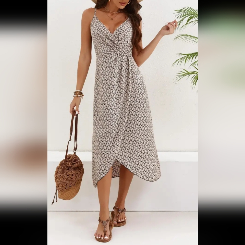 Maxi Cami Sleeveless Wrap Dress